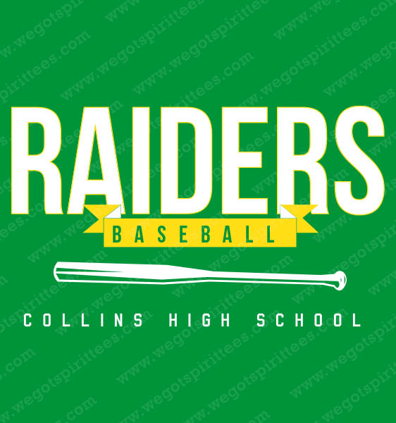 Raiders, Collins, Baseball t shirt idea, Baseball T Shirt 464, Baseball T Shirt, custom t shirt fort worth Texas, texas, Baseball T Shirt design, club and sports tees