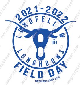 Angel Solis, Long Fellow, Horn, Bull, Field Day T shirt idea, Field Day, Field Day T Shirt 290, Field Day T Shirt, Custom T Shirt fort worth texas, Texas, Field Day T Shirt design, Elementary Tees
