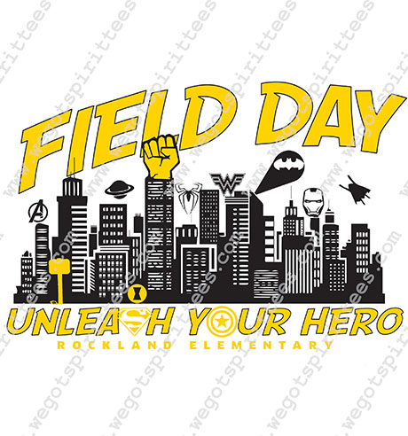 Hero, Rockland, Buildong, Field Day T shirt idea, Field Day, Field Day T Shirt 377, Field Day T Shirt, Custom T Shirt fort worth texas, Texas, Field Day T Shirt design, Elementary Tees