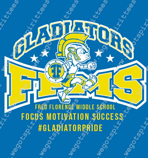 Fred Florence High School, Gladiator, Middle and High School T Shirt 297, Middle and High School T shirt idea, Middle and High School,Middle and High School T Shirt, Custom T Shirt fort worth texas, Texas, Middle and High School T Shirt design, Secondary Tees