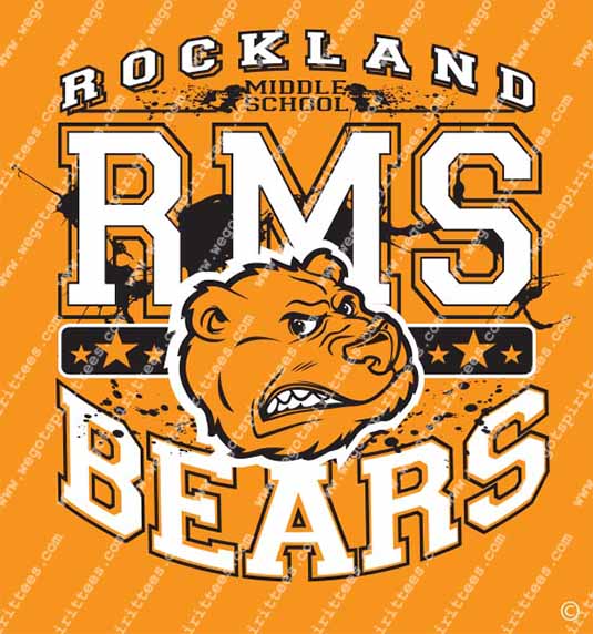 Rockland, Bear, Middle and High School T Shirt 310, Middle and High School T shirt idea, Middle and High School,Middle and High School T Shirt, Custom T Shirt fort worth texas, Texas, Middle and High School T Shirt design, Secondary Tees