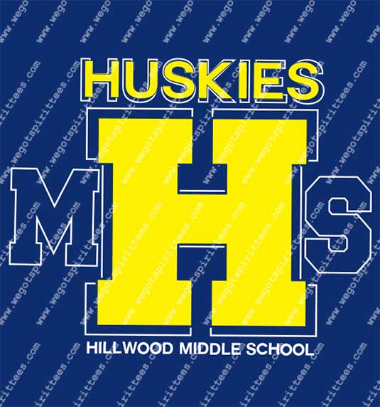 Hillwood Middle School, Huskies, Middle and High School T Shirt 354, Middle and High School T shirt idea, Middle and High School,Middle and High School T Shirt, Custom T Shirt fort worth texas, Texas, Middle and High School T Shirt design, Secondary Tees