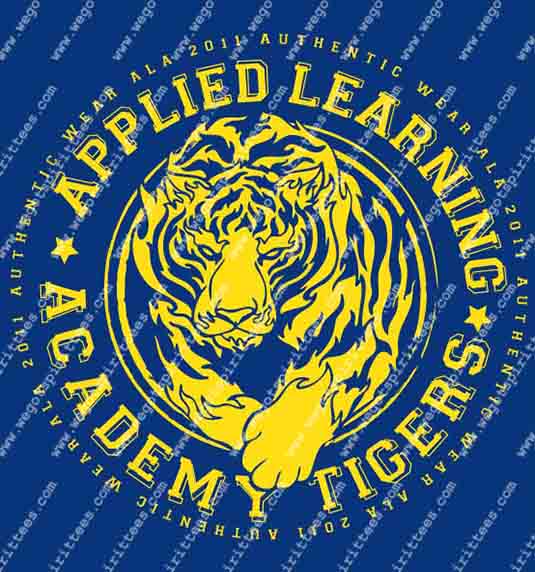 Applied LEarning Academy, Tiger, Middle and High School T Shirt 417, Middle and High School T shirt idea, Middle and High School,Middle and High School T Shirt, Custom T Shirt fort worth texas, Texas, Middle and High School T Shirt design, Secondary Tees