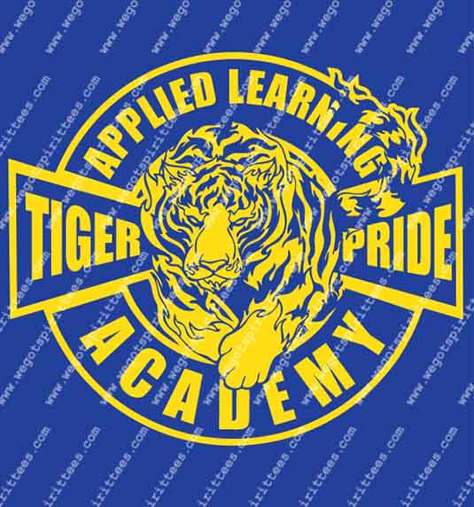 Applied Learning Academy, Tiger, Middle and High School T Shirt 418, Middle and High School T shirt idea, Middle and High School,Middle and High School T Shirt, Custom T Shirt fort worth texas, Texas, Middle and High School T Shirt design, Secondary Tees