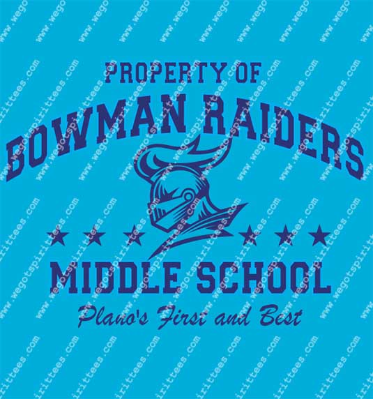 Bowman raiders, Middle and High School T Shirt 430, Middle and High School T shirt idea, Middle and High School,Middle and High School T Shirt, Custom T Shirt fort worth texas, Texas, Middle and High School T Shirt design, Secondary Tees