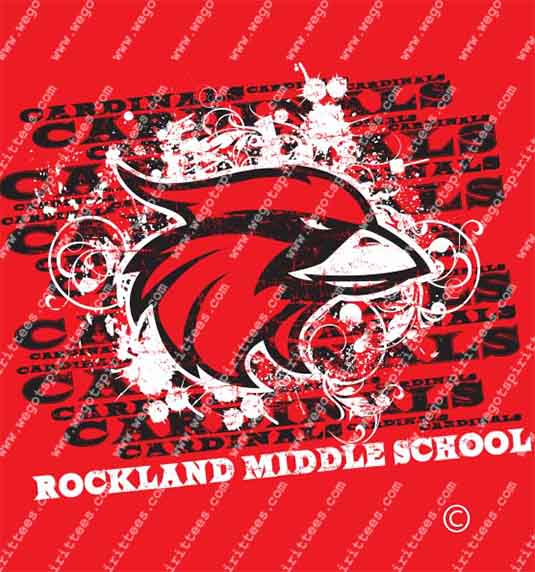 Rockland Middle School, Cardinal, Middle and High School T Shirt 454, Middle and High School T shirt idea, Middle and High School,Middle and High School T Shirt, Custom T Shirt fort worth texas, Texas, Middle and High School T Shirt design, Secondary Tees