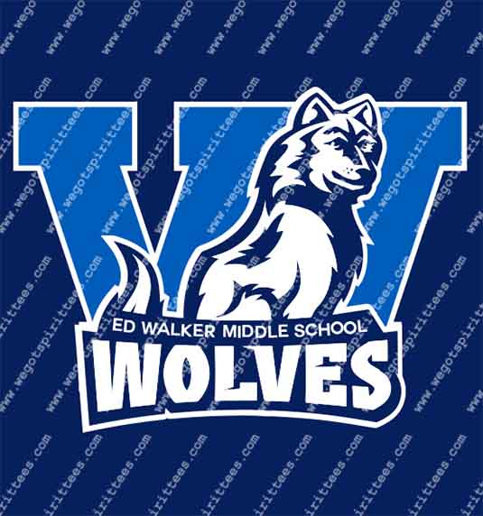 Wlaker Middle School, Wolves, Middle and High School T Shirt 474, Middle and High School T shirt idea, Middle and High School,Middle and High School T Shirt, Custom T Shirt fort worth texas, Texas, Middle and High School T Shirt design, Secondary Tees