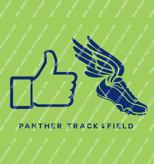 Panther, Track t shirt idea, Track T Shirt 469, Track T Shirt, custom t shirt fort worth Texas, texas, Track T Shirt design, Secondary tees