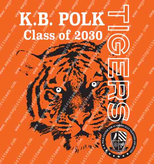 Class of 2030, Tiger, Polk, Elementary Class of T Shirt 485, Elementary Class of T shirt idea, Elementary Class, Elementary Class of T Shirt, Custom T Shirt fort worth texas, Texas, Elementary Class of T Shirt design, Elementary Tees