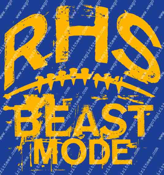 RHS, Beast, Football T Shirt 476, Football T shirt idea, Football , Football T Shirt, Custom T Shirt fort worth texas, Texas, Football T Shirt design, Club and Sports Tees