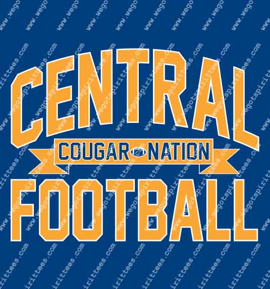 Cougar Nation, Cougar, Central High School, Football T Shirt 480, Football T shirt idea, Football , Football T Shirt, Custom T Shirt fort worth texas, Texas, Football T Shirt design, Club and Sports Tees