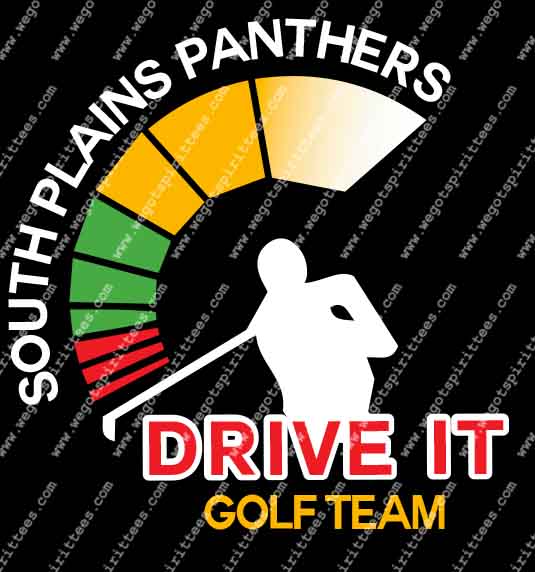 Golf Team, south Plains, Panther, Golf T Shirt 491, Golf T shirt idea, Golf, Golf T Shirt, Custom T Shirt fort worth texas, Texas, Golf T Shirt design, Club and Sports Tees