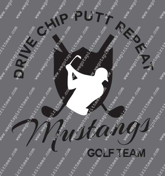 Mustangs, Golf T Shirt 492, Golf T shirt idea, Golf, Golf T Shirt, Custom T Shirt fort worth texas, Texas, Golf T Shirt design, Club and Sports Tees