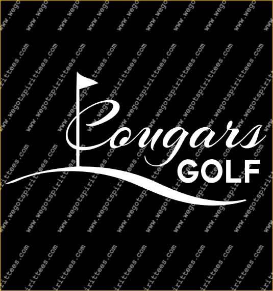 Cougars Golf, Cougar, Golf T Shirt 494, Golf T shirt idea, Golf, Golf T Shirt, Custom T Shirt fort worth texas, Texas, Golf T Shirt design, Club and Sports Tees