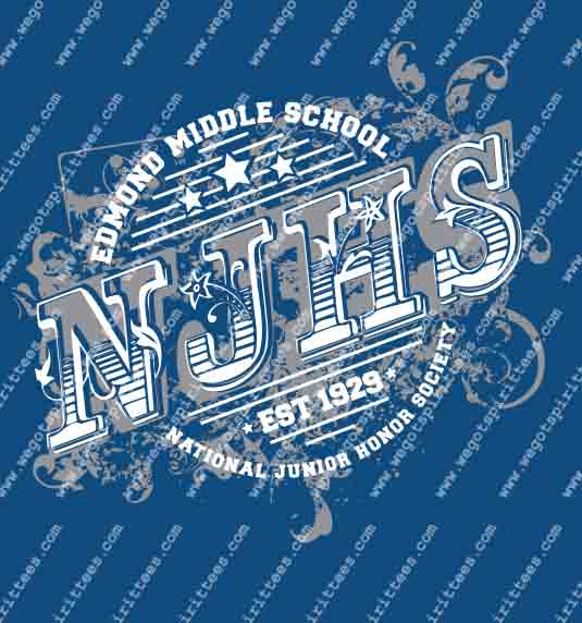 Edmond Middle School, NJHS T Shirt 485, NJHS T shirt idea, NJHS, NJHS T Shirt, Custom T Shirt fort worth texas, Texas, NJHS T Shirt design, Secondary Tees