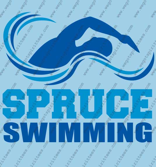 Spruce Swimming, Swimming T Shirt 499, Swimming T shirt idea, Swimming , Swimming T Shirt, Custom T Shirt fort worth texas, Texas, Swimming T Shirt design, Club and Sports Tees