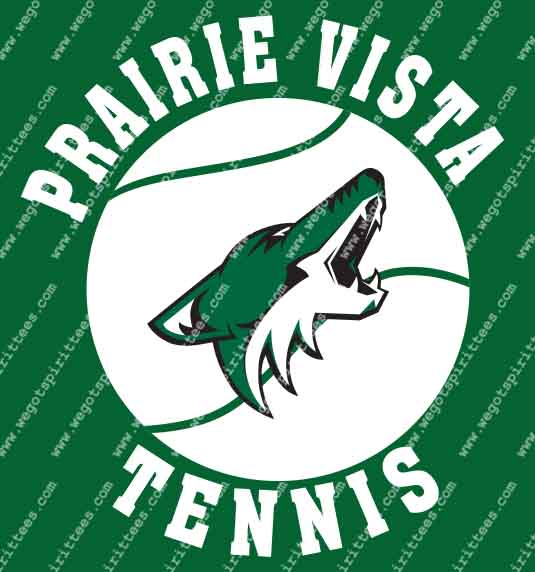 Prairie Vista, Coyotes, Tennis T Shirt 487, Tennis T shirt idea, Tennis , Tennis T Shirt, Custom T Shirt fort worth texas, Texas, Tennis T Shirt design, Club and Sports Tees