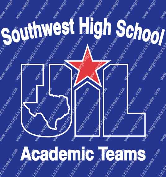 Southwest high School, Academic Team,UIL T Shirt 482, UIL T shirt idea, UIL, NJHS T Shirt, Custom T Shirt fort worth texas, Texas, UIL T Shirt design, Club and Sports Tees