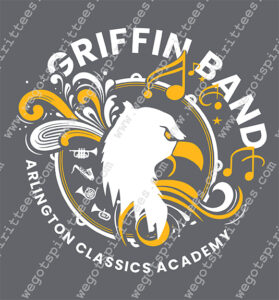 Band T Shirt design, Band T Shirt idea, Band T Shirt, custom t shirt fort worth Texas, Band T Shirts, Other Tees, Music tees, Band, custom t shirt fort worth Texas, Band T Shirt 541, Arlington Classics Academy, Griffin Band, Eagle