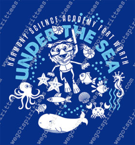 Custom t shirt fort worth Texas, Elementary Spirit, Elementary Spirit T Shirt, Elementary Spirit T Shirt design, Elementary Spirit T shirt idea, Elementary tees, Texas, Elementary Spirit T Shirt 580, Harmony science academy fort worth, sea, lion, fish , whale, octopus