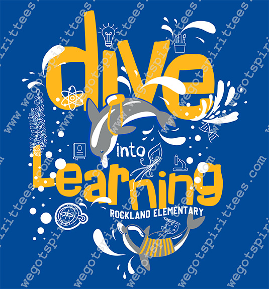Custom t shirt fort worth Texas, Elementary Spirit, Elementary Spirit T Shirt, Elementary Spirit T Shirt design, Elementary Spirit T shirt idea, Elementary tees, Texas, Elementary Spirit T Shirt 596, Rockland Elementary, Dive into learning