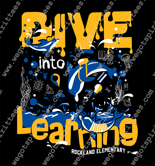 Custom t shirt fort worth Texas, Elementary Spirit, Elementary Spirit T Shirt, Elementary Spirit T Shirt design, Elementary Spirit T shirt idea, Elementary tees, Texas, Elementary Spirit T Shirt 597, Rockland Elementary, dolphin