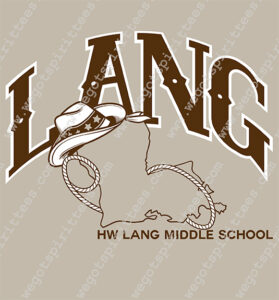 Custom t shirt fort worth Texas, Middle & High School Spirit T Shirt, Middle & High School Spirit T Shirt design, Middle & High School Spirit T Shirt idea, Middle & High School Tees, Secondary Tees, Texas, Middle & High School Spirit T Shirt 791, HW Lange Middle School, cowboy hat