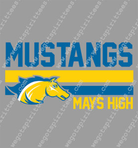 Custom t shirt fort worth Texas, Middle & High School Spirit T Shirt, Middle & High School Spirit T Shirt design, Middle & High School Spirit T Shirt idea, Middle & High School Tees, Secondary Tees, Texas, Middle & High School Spirit T Shirt 801, Mustangs, Mays High